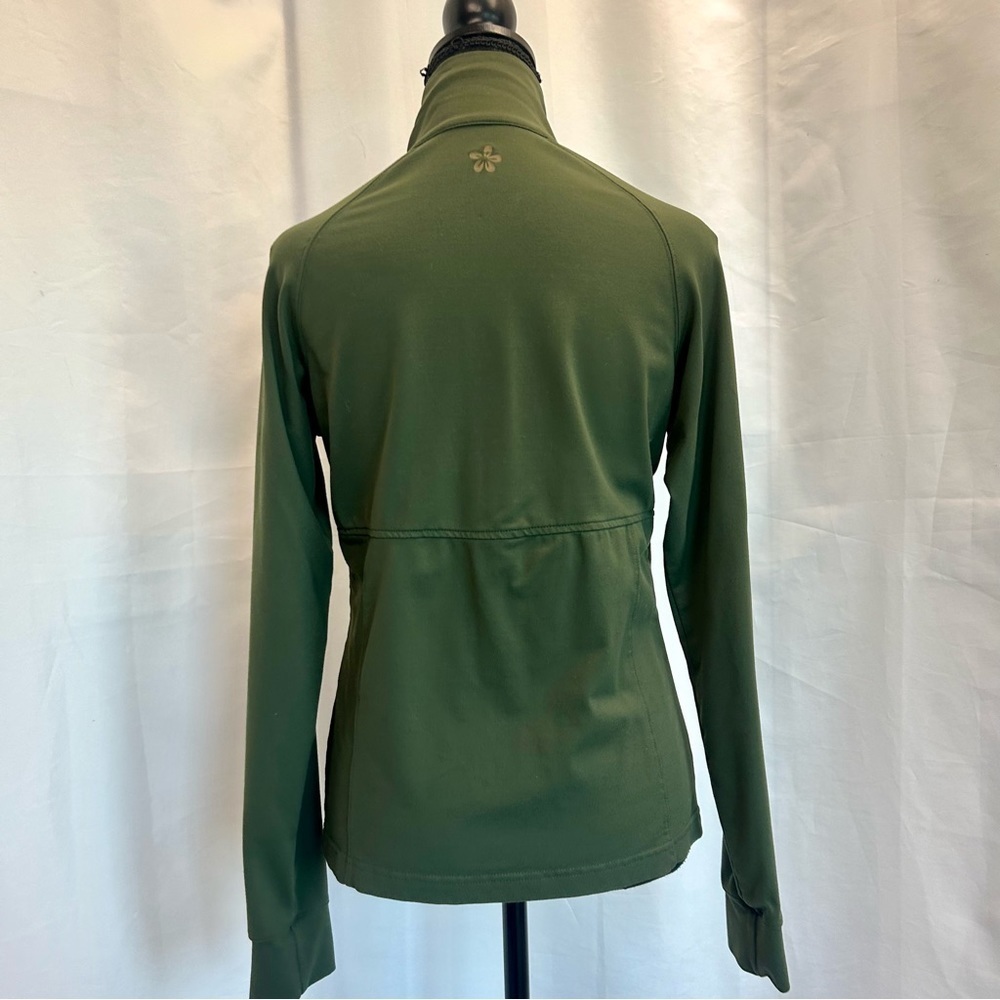 Tuff Athletics forest green zip up jacket Sz M - Picture 3 of 9